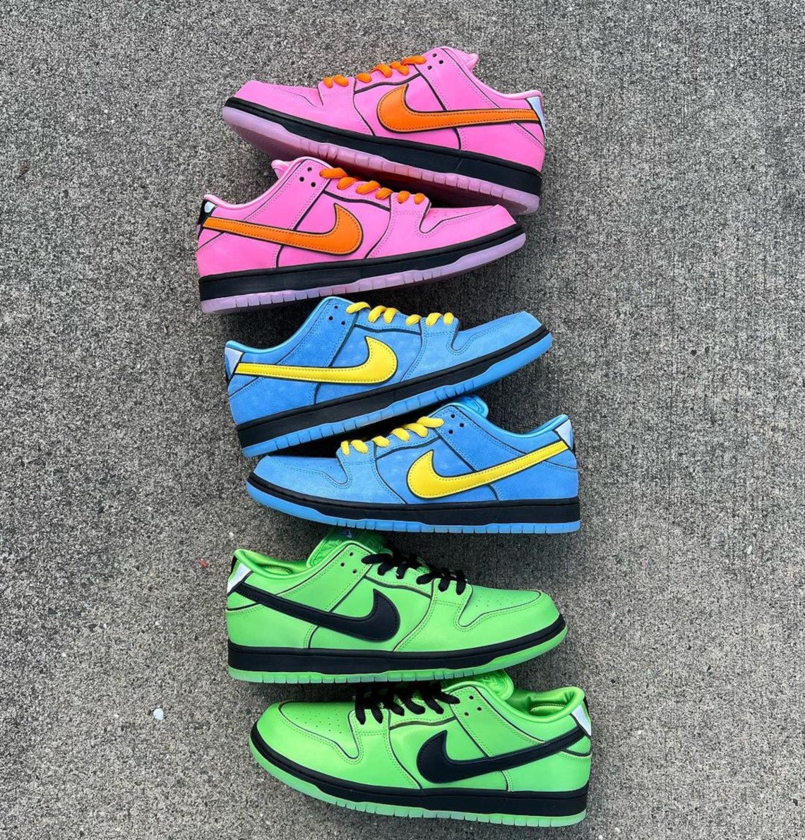 The Powerpuff Girls x Nike SB Dunk Low powerpuff girls HubResell