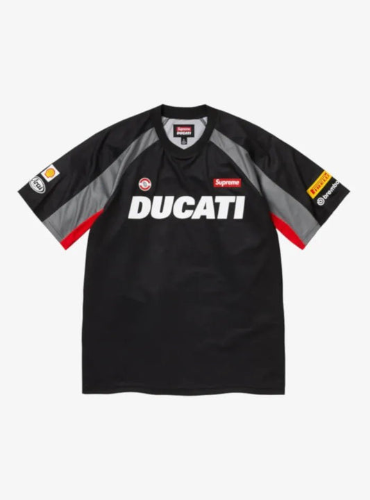 Maglietta Supreme / Ducati Soccer Jersey Nera - HubResell