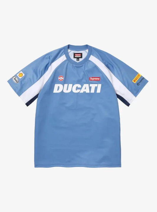 Maglietta Supreme /Ducati Soccer Jersey Blue - HubResell