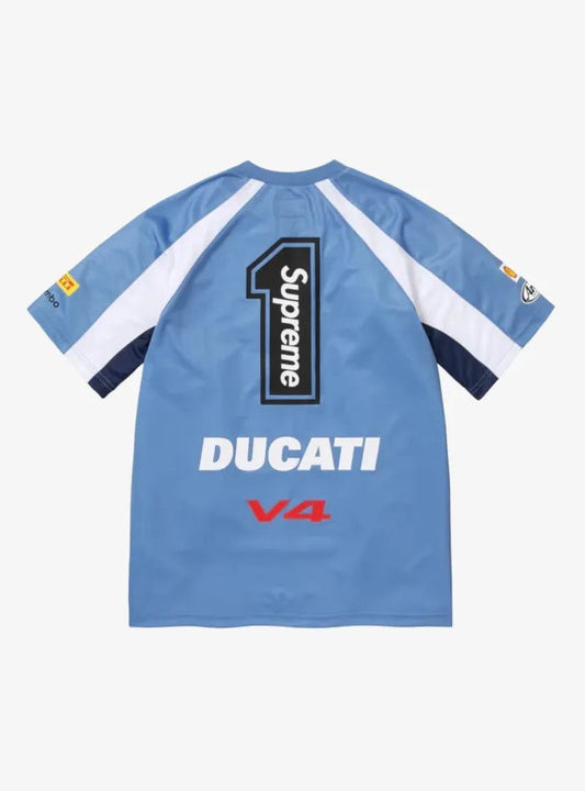 Maglietta Supreme /Ducati Soccer Jersey Blue - HubResell