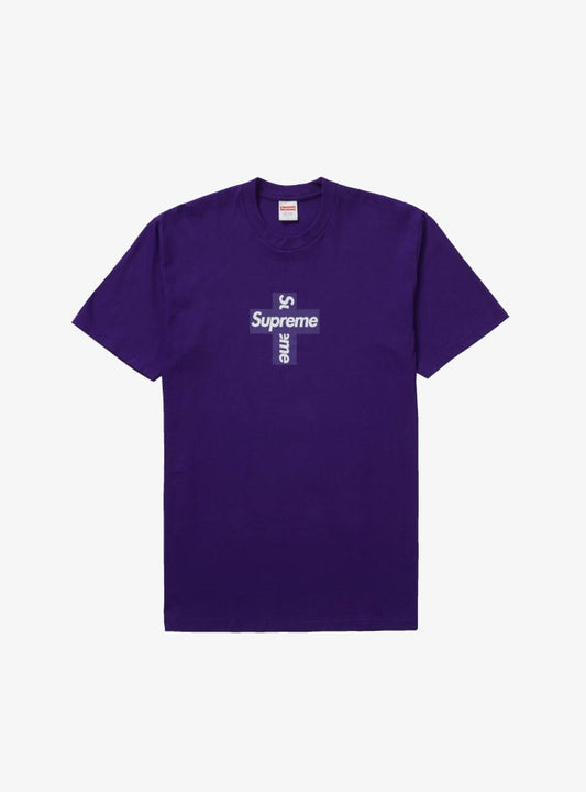 Supreme T-Shirt Cross Box Logo Tee Light Viola