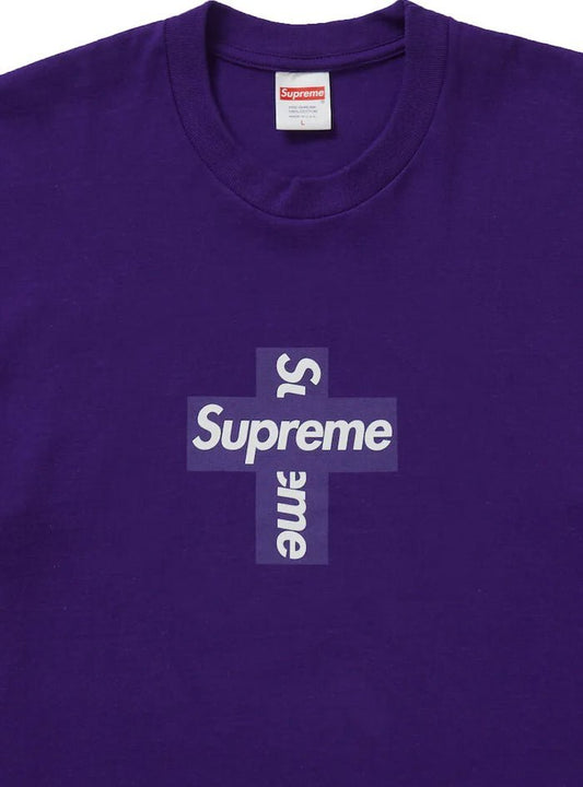Supreme T-Shirt Cross Box Logo Tee Light Viola