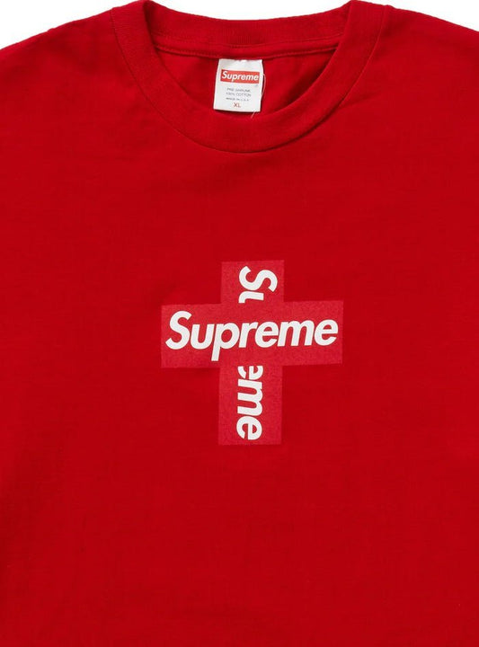 Supreme T-Shirt Cross Box Logo Rosso