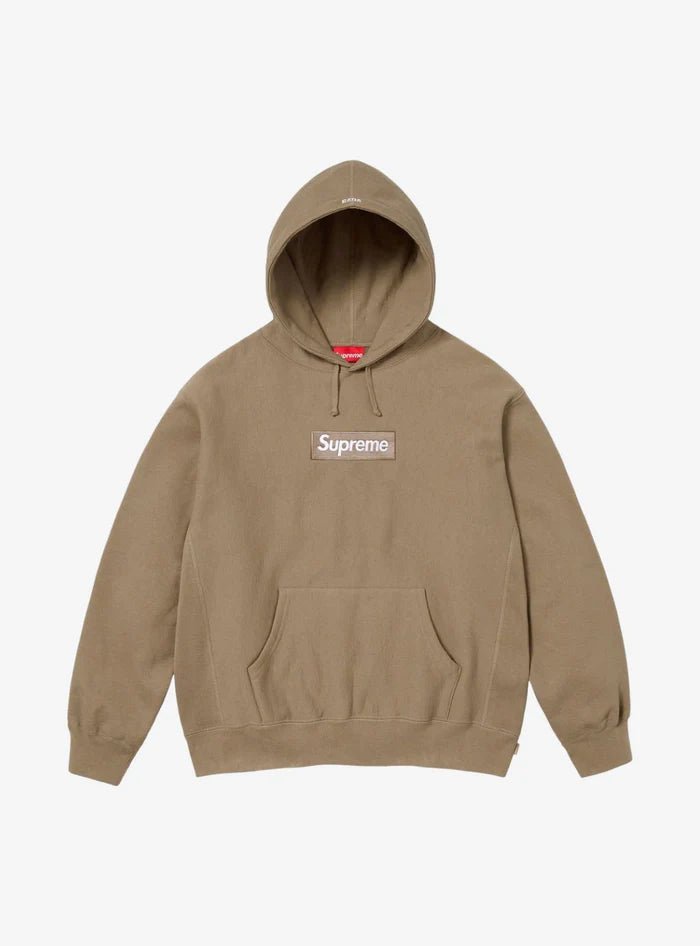 Supreme Box Logo Desert Brown Sweatshirt FW23 Brown HubResell