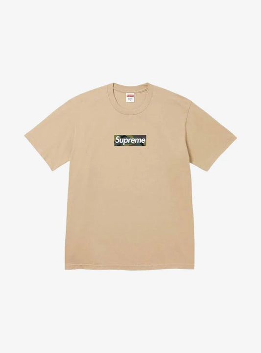 Supreme T-Shirt Box Logo Military Beige