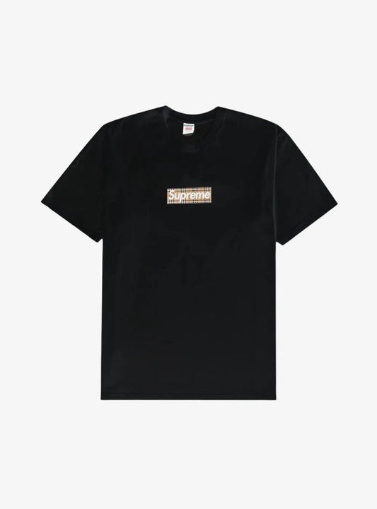 Supreme T-Shirt Burberry Box Logo Black