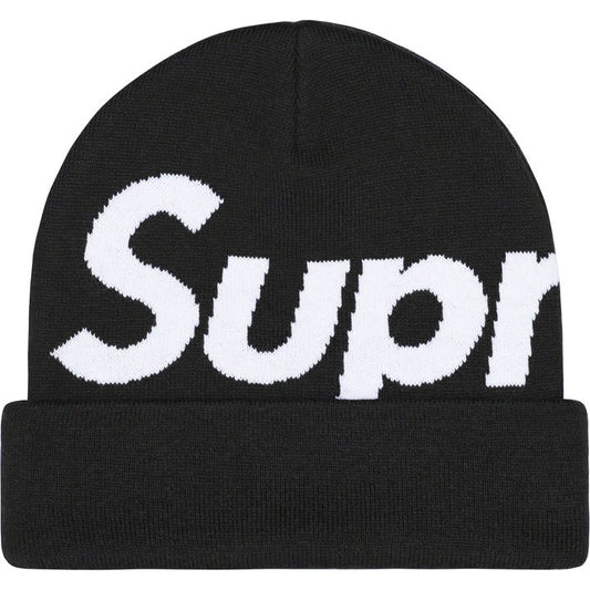 Cappello Supreme Big Logo Beanie - Black - HubResellcappelloCsupreme