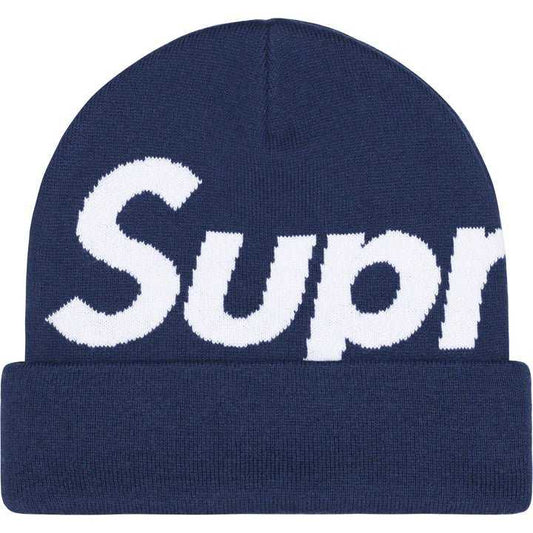 Copia del Supreme Big Logo Beanie - Navy - HubResellcappelloCsupreme