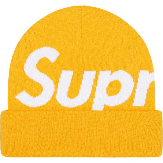 Supreme Big Logo Beanie - Gold - HubResellcappelloCsupreme