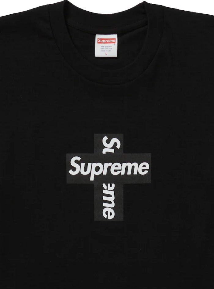 Maglietta Supreme Cross Box Logo nero - HubResell