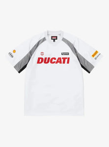 Maglietta Supreme / Ducati Soccer Jersey Bianca - HubResell.com - Streetwear e Sneakers Limitate