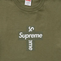 Supreme T-Shirt Cross Box Logo Tee Light Verde oliva - HubResell