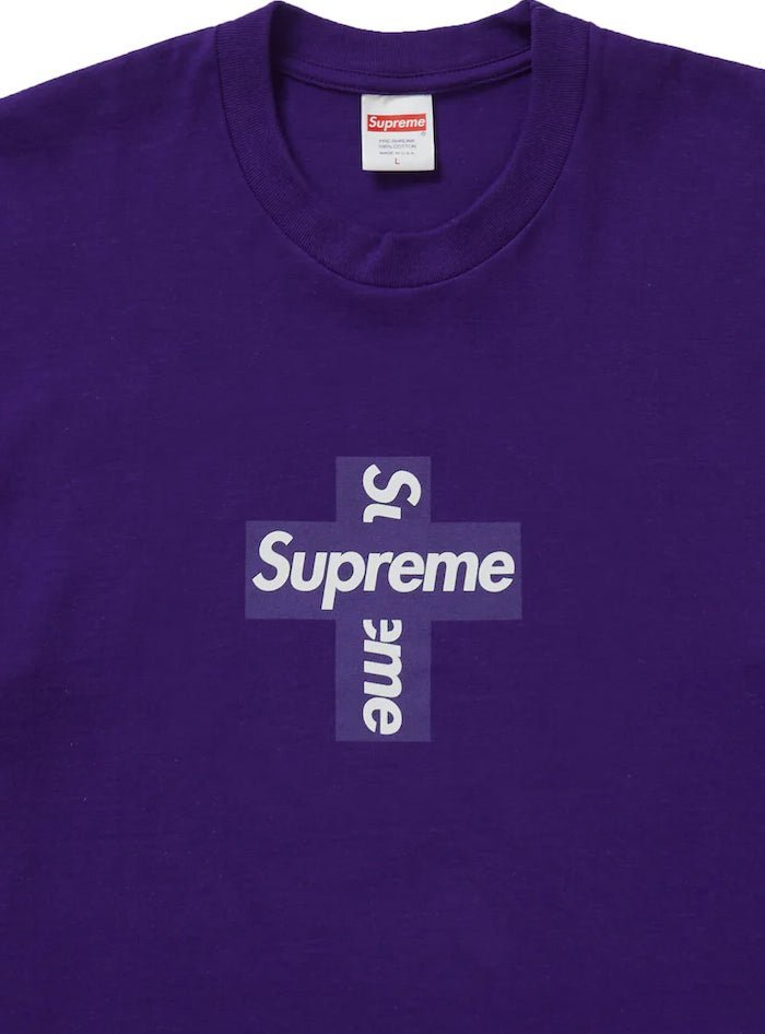 Supreme T-Shirt Cross Box Logo Tee Light Viola - HubResell