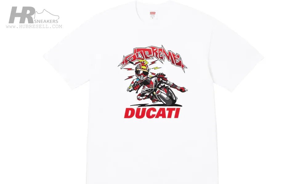 Maglietta Supreme Ducati Bike Tee - White - HubResell