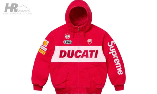 Supreme /Ducati Hooded Racing Jacket - Red - HubResell