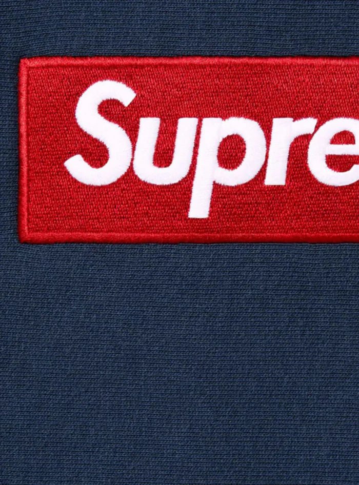 Supreme Box Logo Hooded Sweatshirt Heather Navy (FW24)