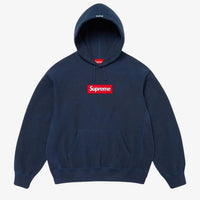Supreme Box Logo Hooded Sweatshirt Heather Navy (FW24) - HubResell